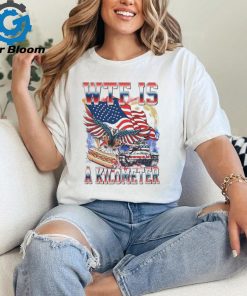 Official WTF Is A Kilometer Patriotic Eagle Shirt