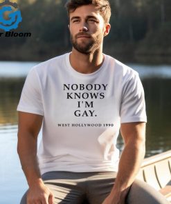 Official Wasted Wednesday Nobody Knows I’m Gay West Hollywood 1990 Shirt