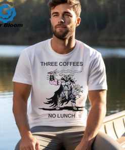 Official Wizard Of Barge Three Coffees No Lunch t shirt