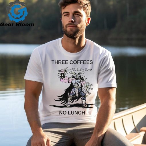 Official Wizard Of Barge Three Coffees No Lunch t shirt