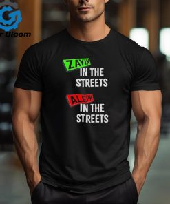 Official Zayin In The Streets Aleph In The Sheets black t shirt