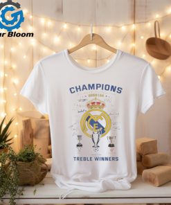 Official real Madrid Treble Winners Champions League Laliga And Copa Del Rey 2024 T Shirt