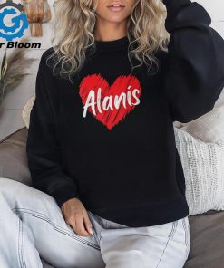 Personalized Name Alanis Heart I Love Alanis T Shirt