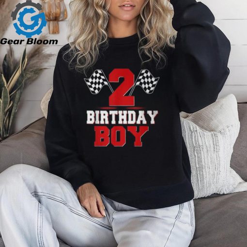 Race Car 2Nd Birthday Boy 2 Toddler Racing Car Driver T Shirt