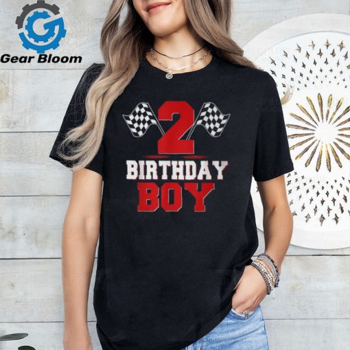 Race Car 2Nd Birthday Boy 2 Toddler Racing Car Driver T Shirt