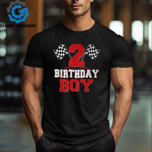 Race Car 2Nd Birthday Boy 2 Toddler Racing Car Driver T Shirt