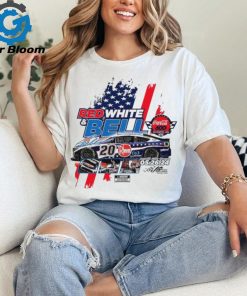 Red white and Christopher Bell 2024 Charlotte Motor Speedway Coca Cola 600 race win shirt