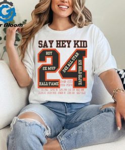 San Francisco Giants Willie Mays 24 Say hey kids Stats shirt