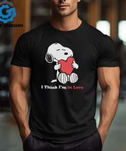 Snoopy I Think I'm In Love Adult T Shirt