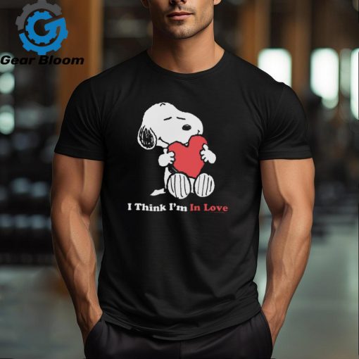 Snoopy I Think I’m In Love Adult T Shirt