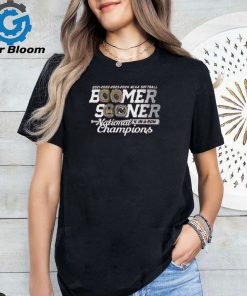 Unisex Blue 84 Crimson Oklahoma Sooners Four Peat NCAA Softball Women’s College World Series Champions T Shirt