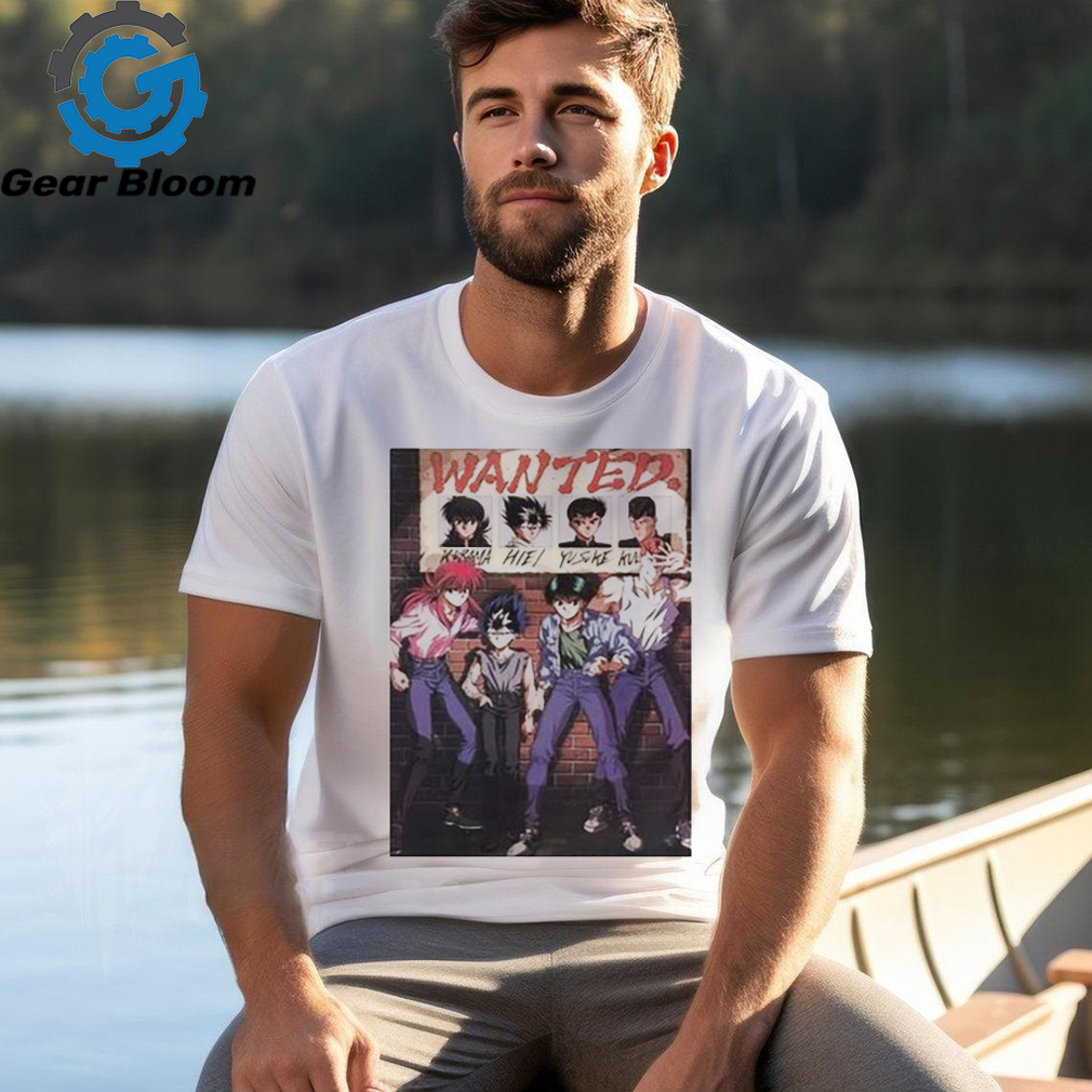 Wanted Kurama Hiei Yusuke Kuwabara T shirt Wanted Kurama Hiei Yusuke Kuwabara T shirt