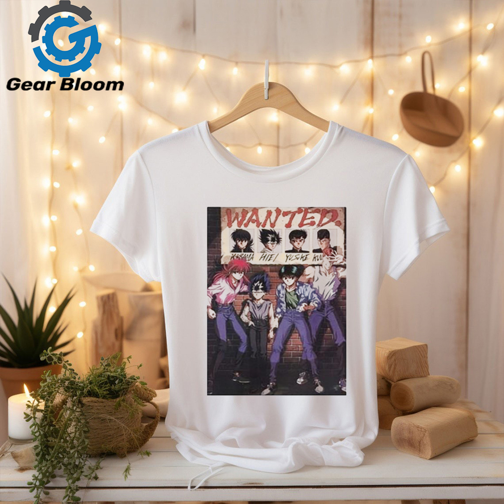 Wanted Kurama Hiei Yusuke Kuwabara T shirt Wanted Kurama Hiei Yusuke Kuwabara T shirt