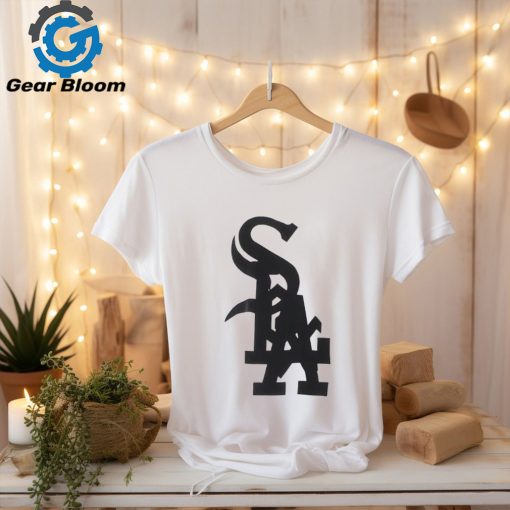 Chicago White Sox and Los Angeles Dodgers logo nested together shirt