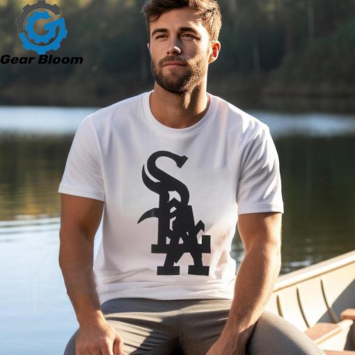 Chicago White Sox and Los Angeles Dodgers logo nested together shirt