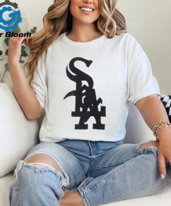 Chicago White Sox and Los Angeles Dodgers logo nested together shirt