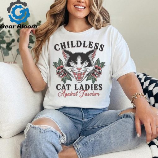 Childless Cat Lady Harris 2024 Childless Cat Ladies Against Fascism Prosecutor Felon 2024 T shirt