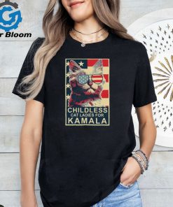 Childless Cat Lady Kamala Ladies for Kamala Harris President 2024 Vintage T shirt