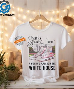 Chucks and pearls a woman’s place is in the White House Kamala 2024 shirt