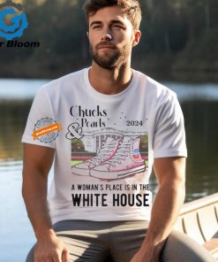 Chucks and pearls a woman’s place is in the White House Kamala 2024 shirt