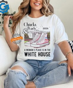 Chucks and pearls a woman’s place is in the White House Kamala 2024 shirt