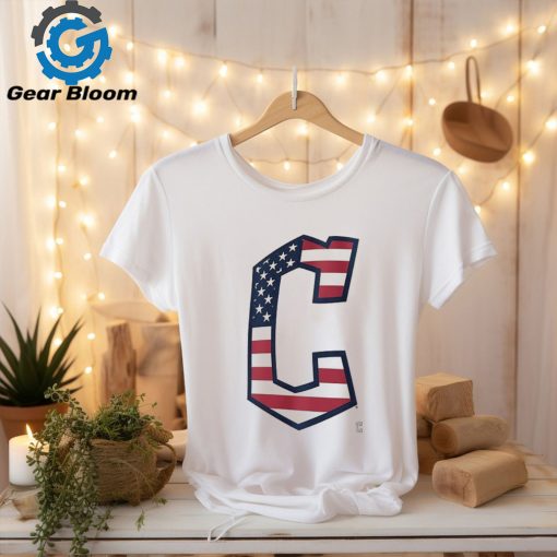 Cleveland Guardians C logo x Flag of the United States shirt