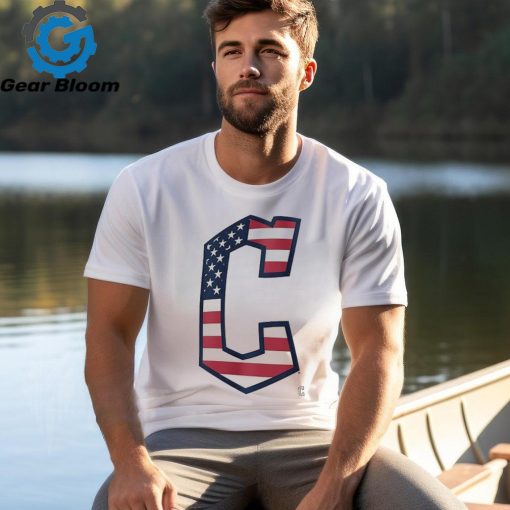 Cleveland Guardians C logo x Flag of the United States shirt