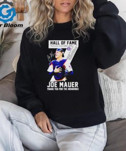 Hall Of Fame Joe Mauer Minnesota Twins 2004 2018 Signature Thank You For The Memories Unisex T Shirt