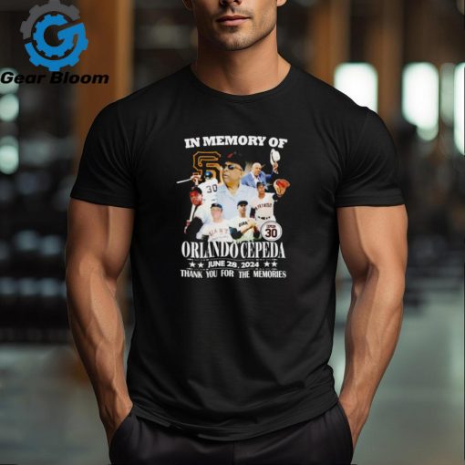 In memory of Orlando Cepeda 1937 2024 thank you for the memories shirt