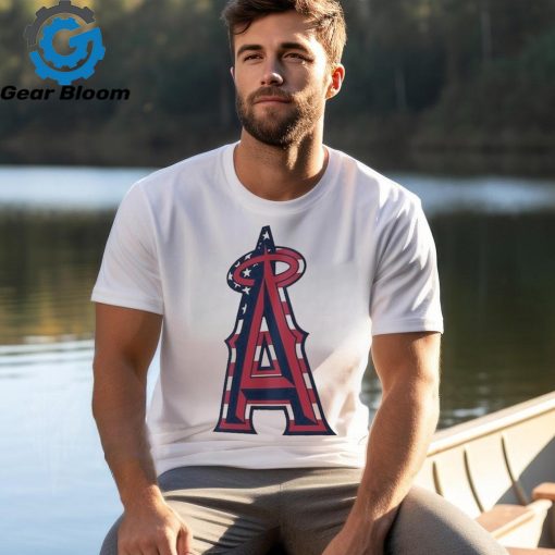 Los Angeles Angels Logo 4th Of July Flag Shirt