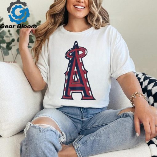 Los Angeles Angels Logo 4th Of July Flag Shirt