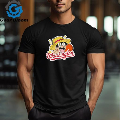 MLB Anime One Piece Luffy Washington Baseball shirt