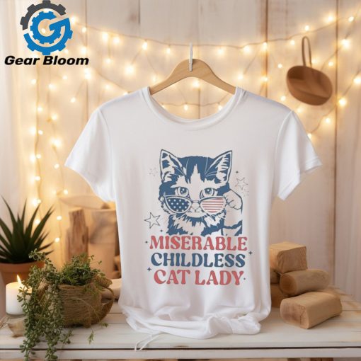 Miserable Childless Cat Lady Kamala Harris President 2024 T shirt