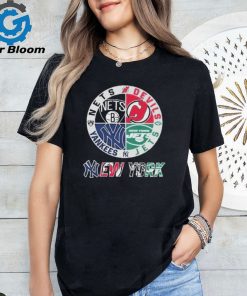 New York Jets NY Yankees New Jersey Devils Brooklyn Nets Proud City Sport Fan T Shirt