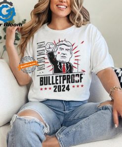 Official Bulletproof bloody ear bleeding butler Trump T shirt