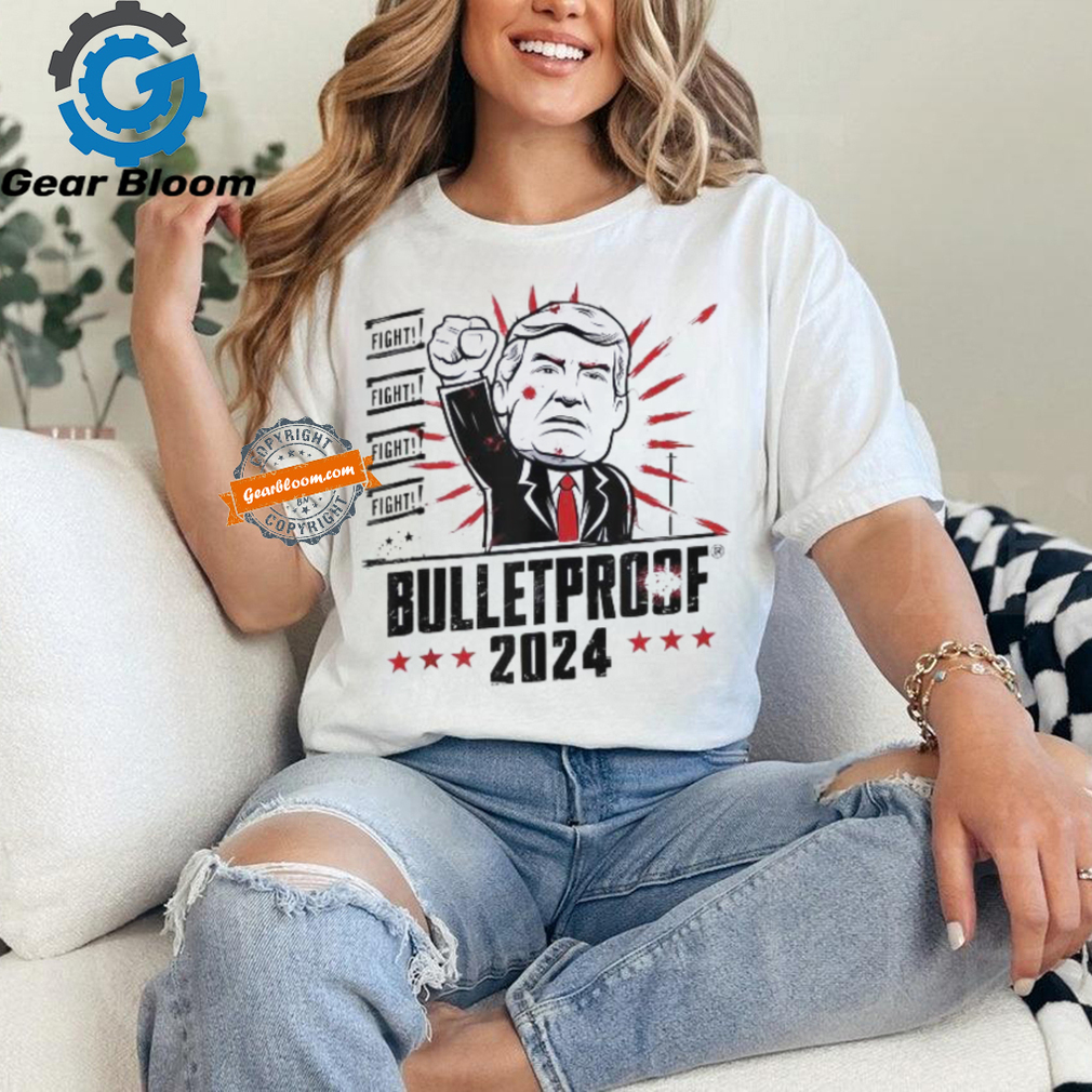 Official Bulletproof bloody ear bleeding butler Trump T shirt Official Bulletproof bloody ear bleeding butler Trump T shirt