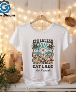 Official Childless Cat Lady For Kamala Shirt Madam President Kamala Harris 2024 Shirt