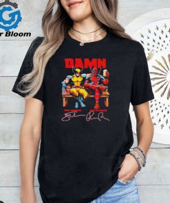 Official Damn Deadpool And Wolverine Ryan Reynolds and Hugh Jackman Signature Shirt