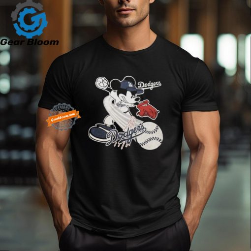 Official Disney Pitching Mickey Mouse Los Angeles Dodgers shirt