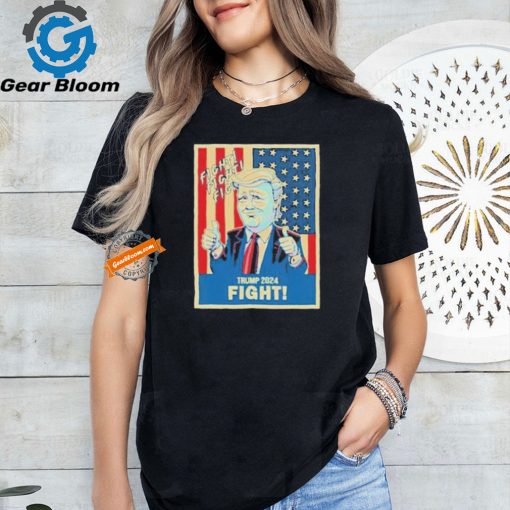 Official Fight fight fight Donald Trump 2024 meme T shirt