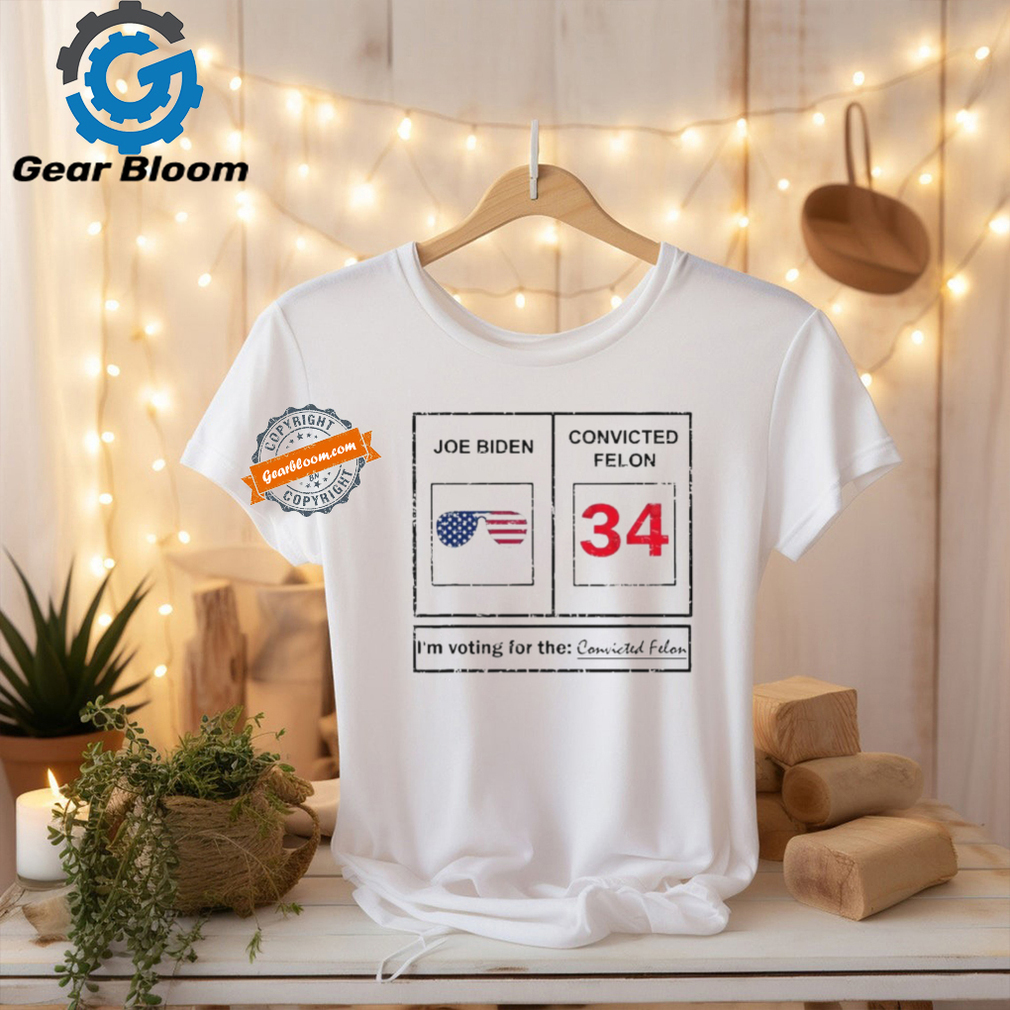 Official Joe Biden Vs Convicted Felon Funny Ballot Paper Voting Humor T Shirt Official Joe Biden Vs Convicted Felon Funny Ballot Paper Voting Humor T Shirt