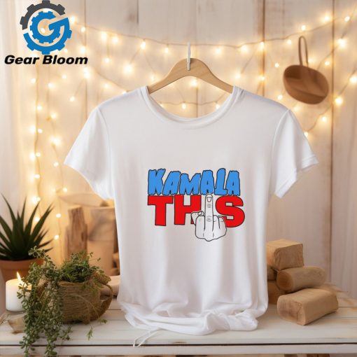 Official Kamala Harris This Middle Finger Salute Pointing Up Vote 4 Trump T Shirt