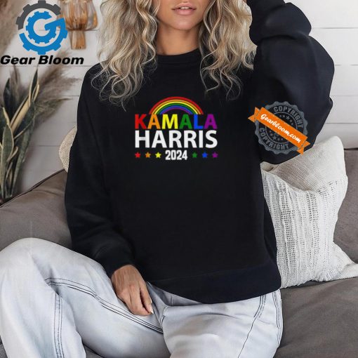 Official Kamala Harris rainbow gay pride LGBT election 2024 T shirt