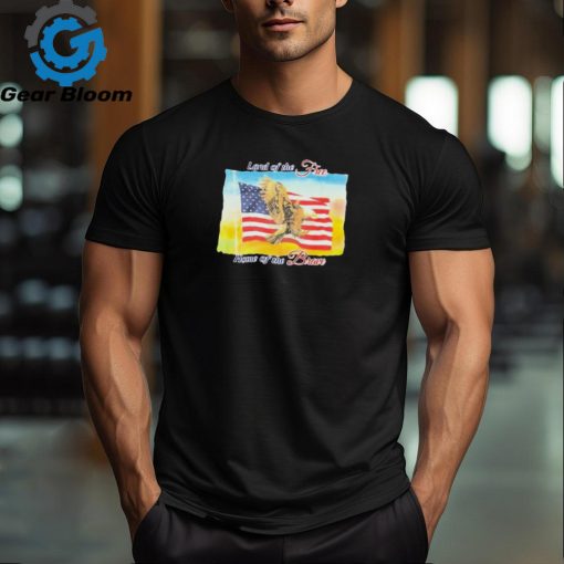 Official Land Of The Free Home Of The Brave United States Flag t shirt