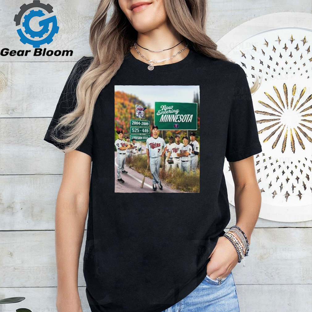 Official Minnesota Twins Now Entering 2004 2009 525 449 3 Division Titles T Shirt Official Minnesota Twins Now Entering 2004 2009 525 449 3 Division Titles T Shirt