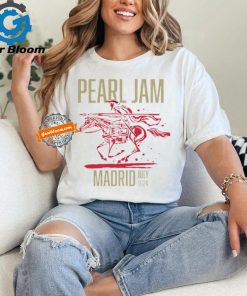 Official Pearl Jam Tour Madrid, Spain July 11, 2024 White T Shirt