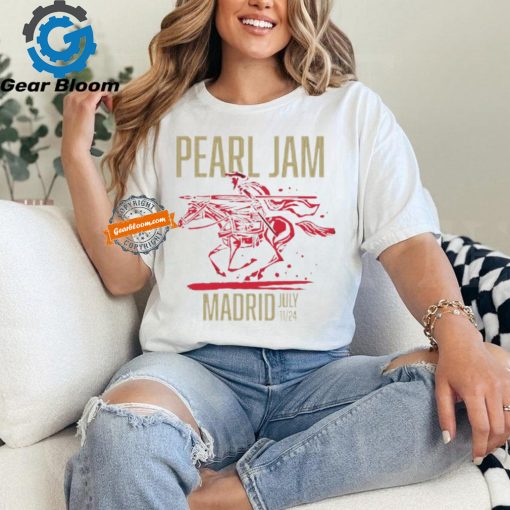 Official Pearl Jam Tour Madrid, Spain July 11, 2024 White T Shirt