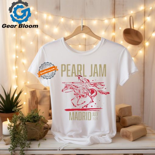 Official Pearl Jam Tour Madrid, Spain July 11, 2024 White T Shirt