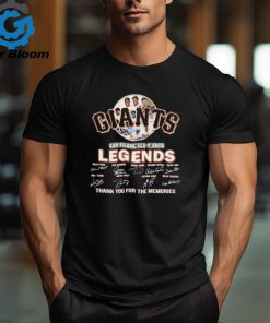 Official San Francisco Giants Legends Thank You For The Memories T shirt