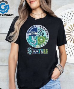 Official Seattle Sports Teams Logo 2024 Seahawks, Kraken, Mariners And Storm Shirt